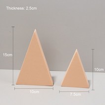 거품 큐브 세트 사진 촬영 3D 장식품 보석 포즈 배경 음식, 33 Beige triangle 2 pcs_01 Set