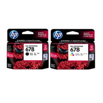 [HP] 완전 정품 DESKJET INK 4518 프린터전용 HP678검정+HP678칼라 잉크 세트, DESKJET4518 프린터전용 HP678검정+칼라잉크