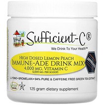 Sufficient-C Immune-Ade 서피션트씨 레몬피치 이뮨 에이드 드링크 믹스 4000mg 비타민C 125g