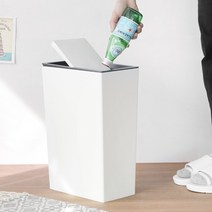데이즈룸 M 화이트 직사각 휴지통 5종 택1, 스윙형(6.5L)