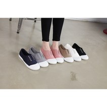 여성플랫 단화 운동화 로퍼 스니커즈 학생신발 끈없는 가벼운 스판 여름 봄 발작아보이는