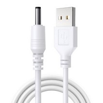 전원 케이블 USB to Dc 3.5x1.35mm 스트레이트 잭 충전기 어댑터 커넥터 라우터 TV 박스 테이블 램프, [09] W Straight 1M 2A