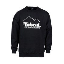 [YOBEAT LOGO CREWNECK - BLACK] 요비트 로고 남녀공용 크루넥 맨투맨 티셔츠