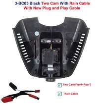 새로운 플러그 앤 플레이 Wifi 자동차 Dvr 대시 캠 카메라 메르세데스 벤츠 C 클래스 w203 w204 메르세데스 E w211 w212 GLK X204, 64G, 07 Black Two Cam Rain
