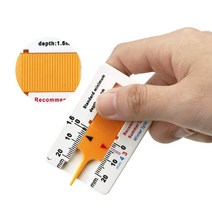 플라스틱 발판 자 오토 카 트레드 자 플라스틱 타이어 트레드 깊이 게이지 자 오토바이 트럭용 0-20mm 플라스틱태문자 타이어무늬깊이게이지, 1