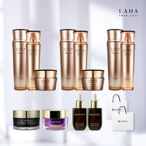 이자녹스 라하 트루셀 기초세트(토너X3+에멀전X3+크림X2)+골든 블랙크림+펩타크림+시카앰플X2+쇼핑백X2, 단일옵션