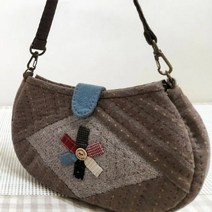 코스모스 숄더백 퀼트가방 만들기 재료 패키지 KIT, 1개