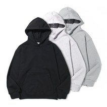 필나인 남자 여자 공용 데일리 베이직 무지 후드티 긴팔 티셔츠 커플티
