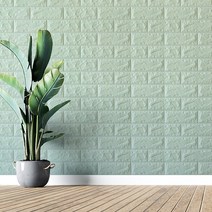 [포레버스페이스] 접착식 단열 폼블럭 친환경 수용성 접착제, 20M, 블럭아이-라임(1cm)