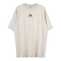 발렌시아가 명품발렌시아가 로고 자수 코튼 오버 반팔티 641655 TLVF9 9054 905403