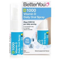 BetterYou D1000 Vitamin D Daily Oral Spray 베터유 비타민 D 1000 데일리 오랄 스프레이 15ml 4개