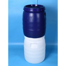 젓갈통 물통 드럼통 발효 용기 효소 새우젓 플라스틱, 50L 화이트