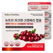 뉴트리 파크랜 크랜베리 캡슐 요로건강 영양제 120캡슐 2개월분, 1box