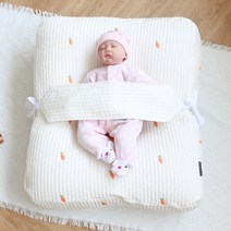 플랫화이트 역류방지쿠션 인견+가슴안정 스트랩, 인견 화이트 당근