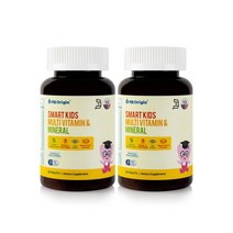 엔젯오리진 스마트키즈 멀티비타민 & 미네랄(바나나맛)(1 250mgx60정), 2개, 60정