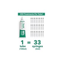 Advance＋ Teeth Whitening Gel for Trays Refill Tube 44％ Carbamide Peroxide 100ml (1 Tube = 33 Syringes!) Lasts 12 Months Beyond Free Pen Included!
