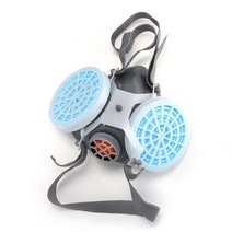 뽀띠나 1회용 마스크 간이 방독면 3M 실리콘 인공 호흡기 필터 커버 화재 농약 유독 가스 공사 페인팅 방진 분진 분사 방염 산업용 농업용 공업용 용품 페이스 방진마스크 방독마스크, 회색 간이 방독면 마스크