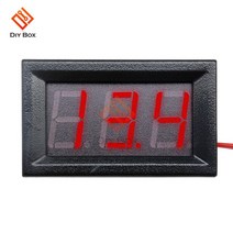 전자제품부품0.56 인치 미니 디지털 전압계 전류계 DC 100V 10A 볼트 테스터 LED 디스플레이 케이블 커넥터, 02 Red 4.5-30V