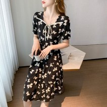 아일렛원피스 여름 실크 지지미 원피스 시어서커