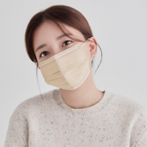 중형 고래마스크 / 연약한 피부에 부드러운 국내원단, [고래] 연베이지 1박스 (중형)