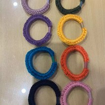 니트 고무줄 머리끈 고무줄 곱창 핸드메이드 뜨개 겨울 가을 포인트 아이유