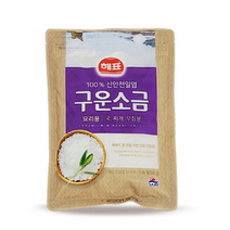 해표 100% 신안천일염 구운소금 요리용 국 찌개 무침용, 500g, 1개