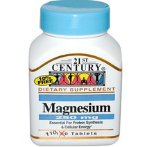 21st Century 마그네슘 250mg 110정 USA 미국