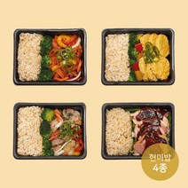 넉넉소반 현미밥4종 직장인을 위한 단백질 점심 냉동 간편 프리미엄 도시락, 1세트