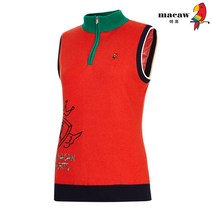[마코 SALE] (여성)모혼방배색반집업니트베스트_MIW4SV01