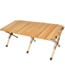 [원스위크라이프] 캠핑 접이식 우드 롤 테이블 F (120cm) M181CF