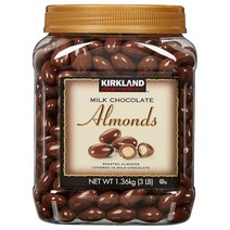 커클랜드 Kirkland Signature Milk Chocolate Roasted Almonds 3LB 시그너쳐 밀크초콜릿 로스트 아몬드 3LB(1.36kg), 1.36kg, 1팩