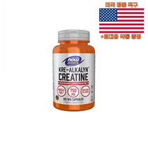 NOW Foods Kre-Alkalyn Creatine 크레아틴 750mg 120캡슐 영양제 나우푸드 미국 직구 사은품 추가증정