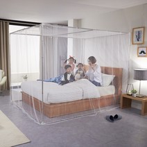 알뜨리 침대 사각 캐노피 모기장 패밀리 스텐봉포함, 단품