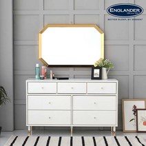 잉글랜더 미스틱 7단 와이드 수납 화장대(거울포함), 화이트