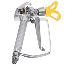 에어리스건 3600PSI 고압 에어리스 페인트 스프레이 건 팁 및 노즐 가드 펌프 분무기 에어 브러시, 금