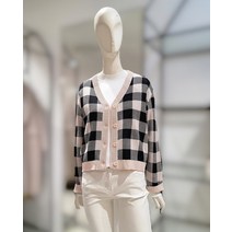 SI SI SI체크 브이넥 숏 가디건SFCCZ92090 (P002969263)