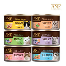 에이엔에프 고양이 간식캔, 흰살참치 + 닭고기, 24개