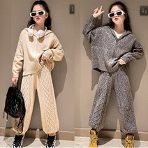 노블아이 겨울 주니어 의류 아동복 여 아 초등학생 옷 상하복 엣지프리니트상하복