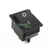토글스위치 전등 전자식 전원래칭 로커 스위치 전원 스위치 I/O 4 핀 조명 16A 250VAC 20A 125VAC KCD4, 02 Black