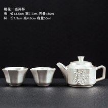 레트로 은주전자 고급 은다관 은탕관 차 우리기 다도 다기 도구 세트, 단일사이즈, F