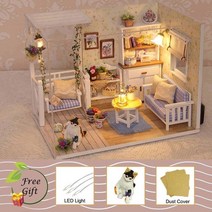 DIY 미니어처 하우스 인형의집 미니어쳐 인형 집 가구 인형 집 룸 박스 극장 장난감, h13