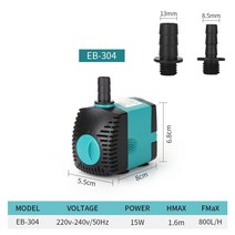 가압펌프 220V-240V 10W 15W Aquarium Submersible Pump Fountain Filter Fish Pond Quiet Pump Tank Fo, 02 15W