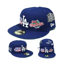 뉴에라 L.A 다저스 5950 핏 모자 MLB 클래식 월드 시리즈 패치 올오버 캡