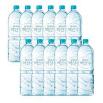 백산수 라벨 무라벨 330ml 500ml 40개 40pet 1L 2L 12개 12pet 깨끗한 생수 물, 백산수 2L 12개 (무라벨)