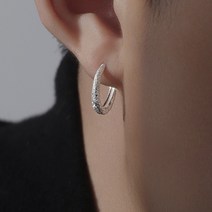 Qi 샤오미 귀걸이 남성 유행 한국 버전 힙합 하이엔드 유행 남학생 귀걸이 개성 깡패 잘생긴 소년 귀걸이 스트리트 힙합 all-match 탄력 그물 빨간 귀걸이 남자 친구 선물