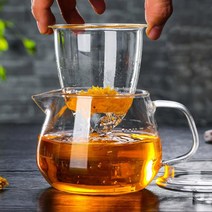 400ml 홍차 녹차 다과 내열 유리 차포트 차주전자 홈카페 다도 전통차 손님대접
