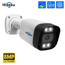 베이비모니터 스마트홈 펫 강아지 카메라 CCTV Hiseeu-신제품 4K 8MP POE IP 음성 녹음 보안 감시 방수 IP66 실외 홈 비디오 2023, [01] 8MP POE, [01] 3.6mm, 01 8MP POE