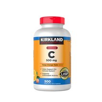 커클랜드 비타민 C 500mg 오렌지맛 타블렛 500정, 1개, 기본