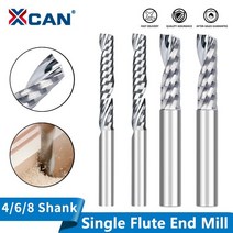 공구 대패 XCAN 카바이드 밀링 커터 단일 플루트 나선형 엔드 밀 CNC 라우터 비트 스트레이트 생크 목재 커터 1pc 부품, 8x25