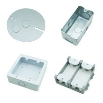 평카바 매립 철 아울렛 박스 PVC 노출 박스 석고보드 보조대, 25-1.주물 콘센트박스 2개용 1방 16mm